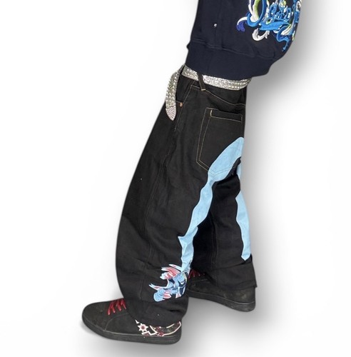 Jeans denim evisu - y2k, gamba