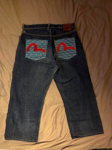 Jeans denim larghi evisu - denim,