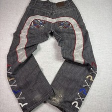 Jeans Y2K Evisu Genes ricamati