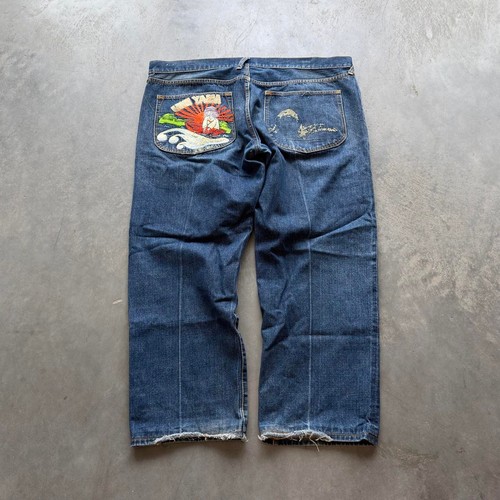 Jeans skater larghi ricamati