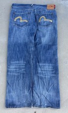 Jeans uomo denim blu ricamo