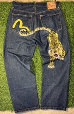 EVISU raro pantalone denim