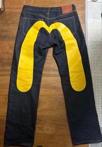 Jeans evisu denim stampa - denim,
