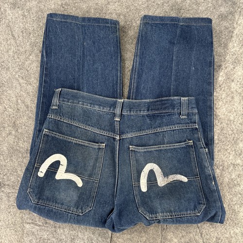 Evisu jeans uomo blu denim - blu,