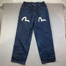 Evisu Mens Pants 36 Blue Denim